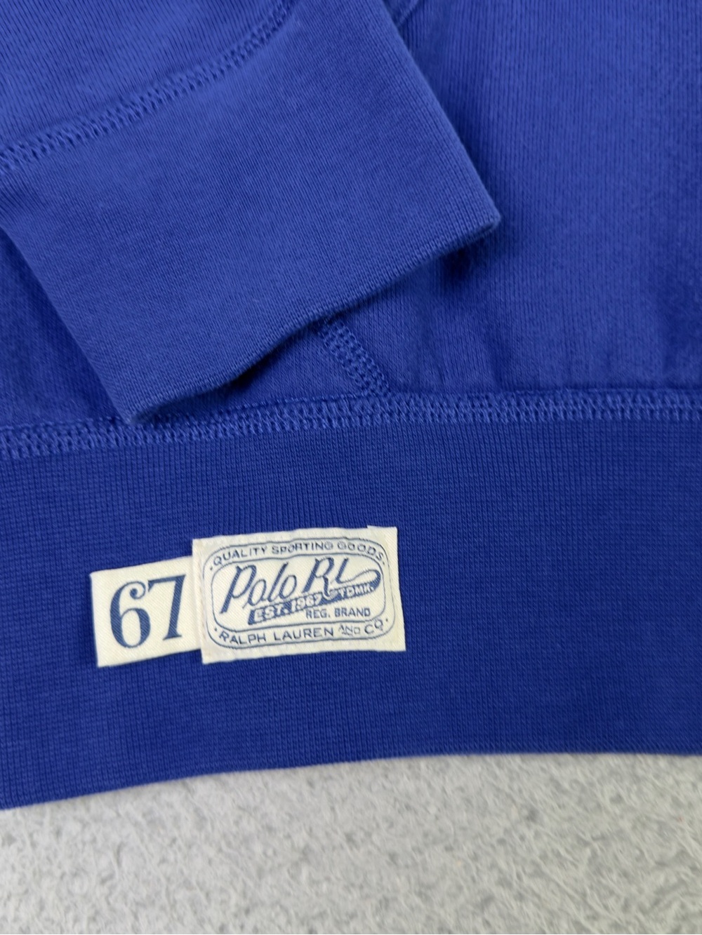 Polo Ralph Lauren Hoodie Mens Small Blue Fleece Logo Spellout Pullover Preppy - Picture 10 of 10